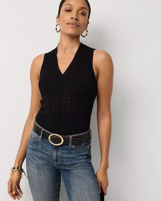 V-neck Knit Tank | White House Black Market